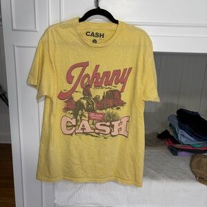 Johnny Cash Nashville TN Graphic Tee - Yellow